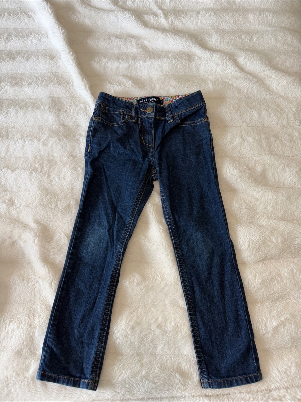 Mini Boden Size 5 Dark Blue Straight-Leg Jeans